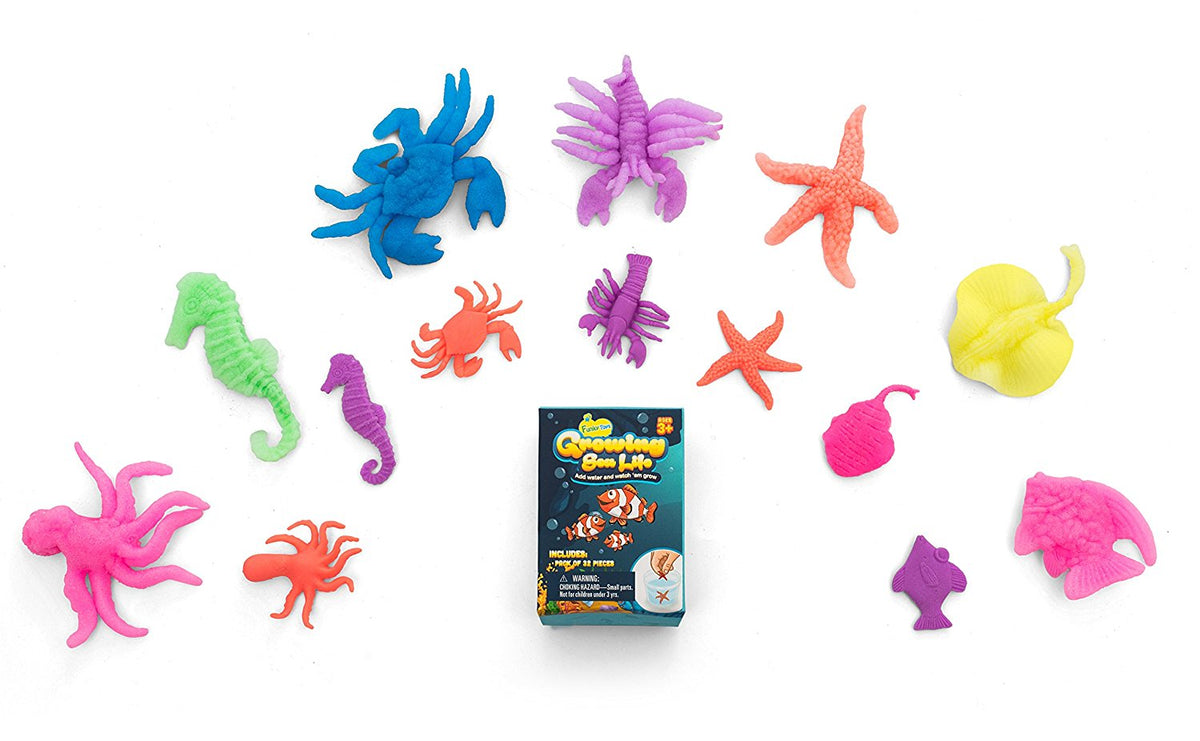 Water Growing Sea Creatures Animals - 32 Pack - Funky Toys