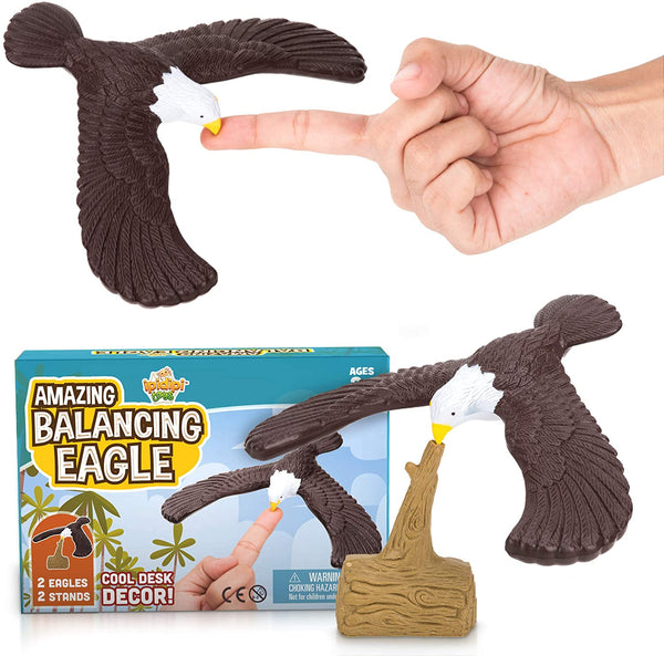 IPIDIPI TOYS Balancing Bird for Finger 2 Pack - 7.5" Eagle Toy