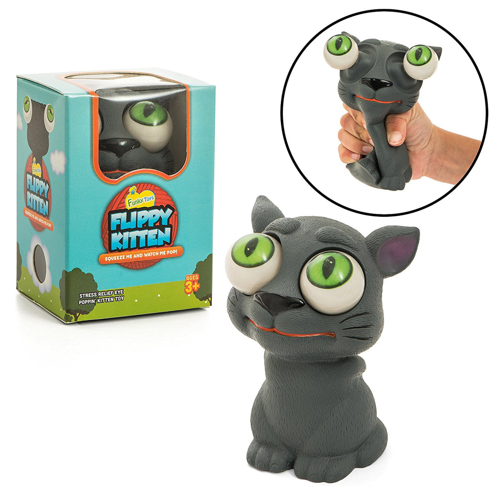 IPIDIPI TOYS Flippy Kitten Eye Popping Cat - Jouet Squishy Squeeze