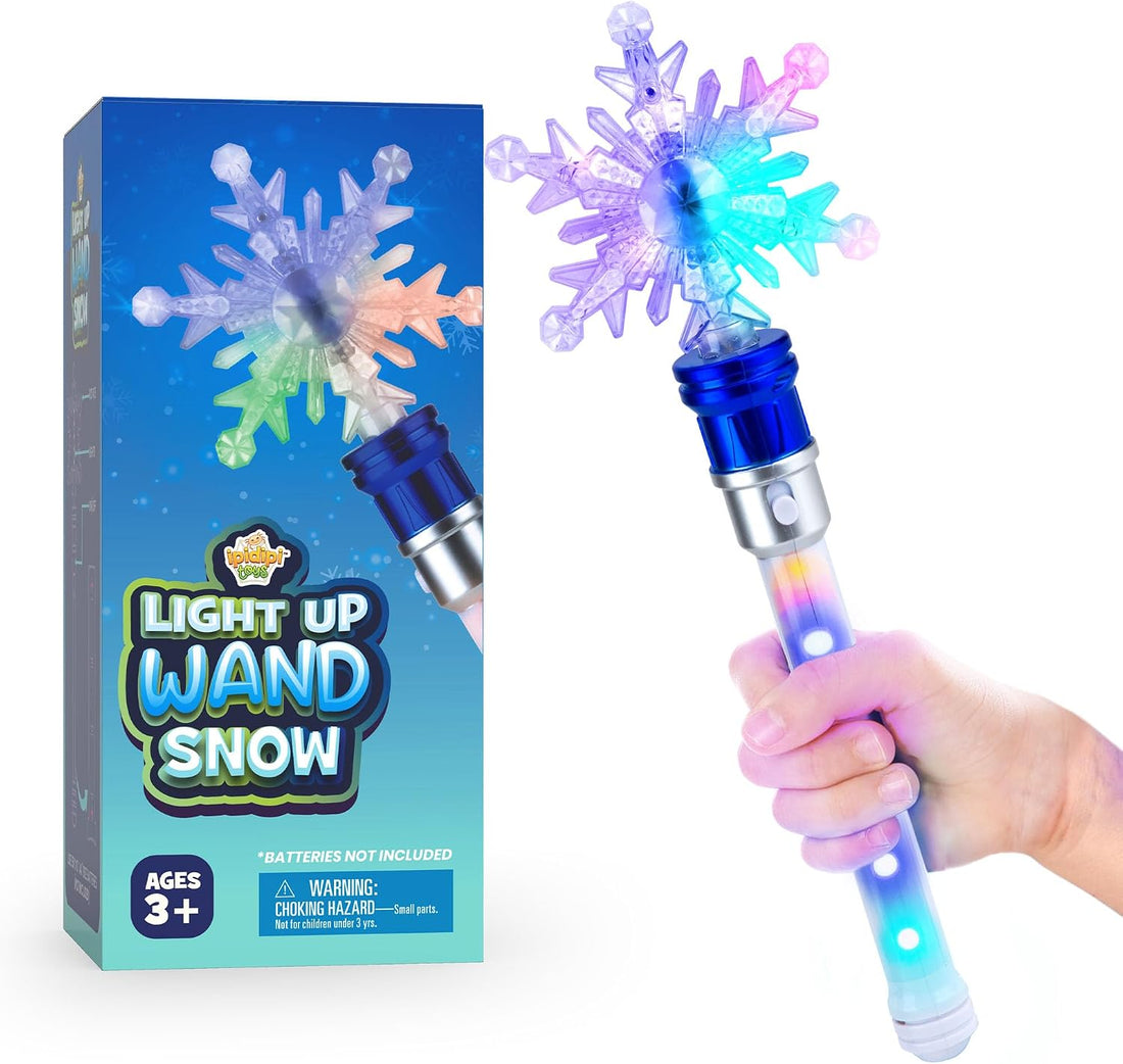 Stocking stuffers for kids: snowflake light-up spinning wand
