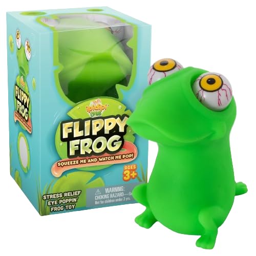IPIDIPI TOYS Flippy Frog Squishy Eye Popping sensory squeeze toy