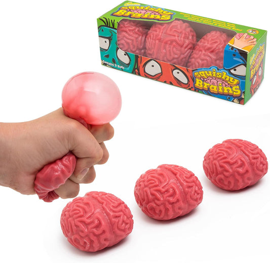 Squishy Brain Fidget Splat Ball - 3 Pack