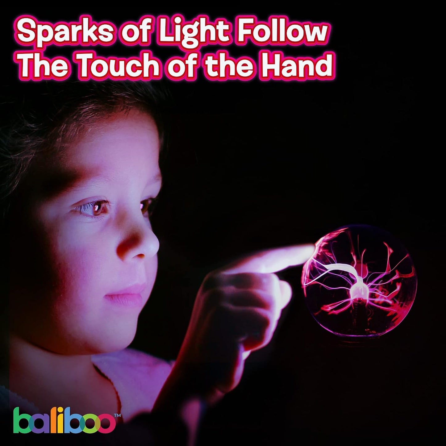 BALIBOO 3" Mini Plasma Ball Light - Touch Activated Lightning Globe - view 5