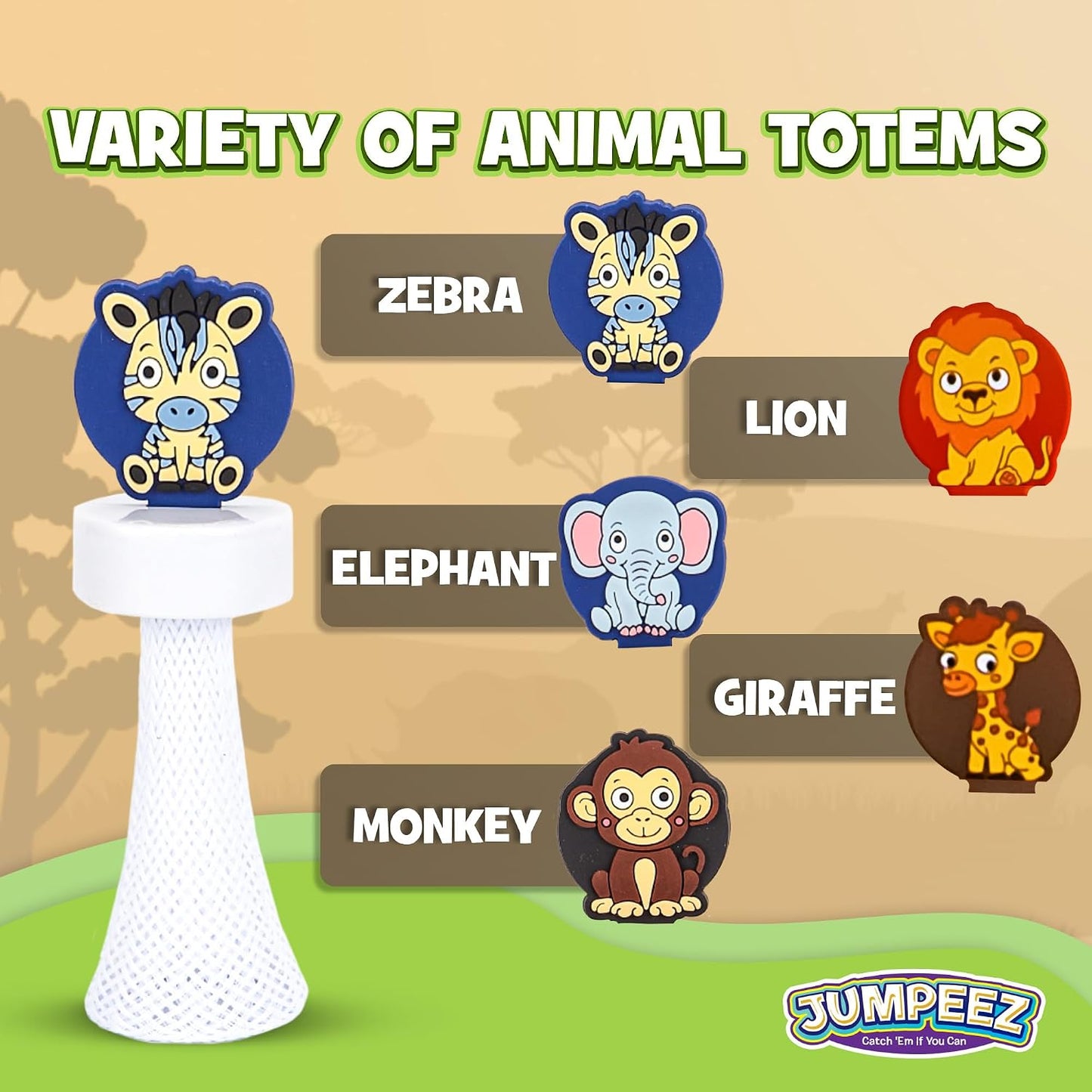 IPIDIPI TOYS Jumpeez Safari Rocket Poppers - 25-Pack Jungle Animal Bounce Toys - view 3