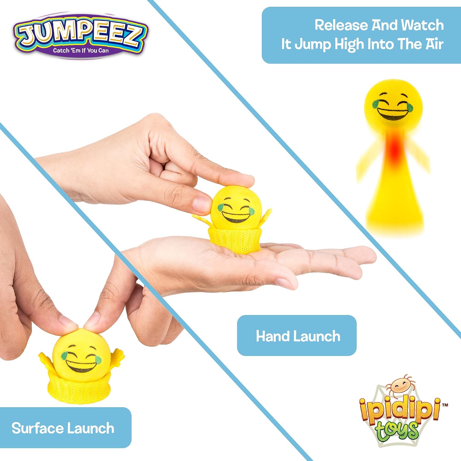 IPIDIPI TOYS Jumpeez LED Rocket Poppers - 24-Pack Light Up Spring Launcher Toys - view 3