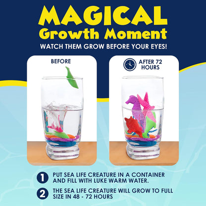 IPIDIPI TOYS Sea Creature Water Growing Toys for Kids - 67-Pack Ocean Party Favors - view 3
