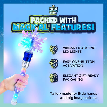 Light-Up Snowflake Spinning Wand - Pretend Play - view 4