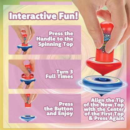 IPIDIPI TOYS Spineez Stacking Spinning Tops for Kids - Set of 3, 15-Piece - view 4