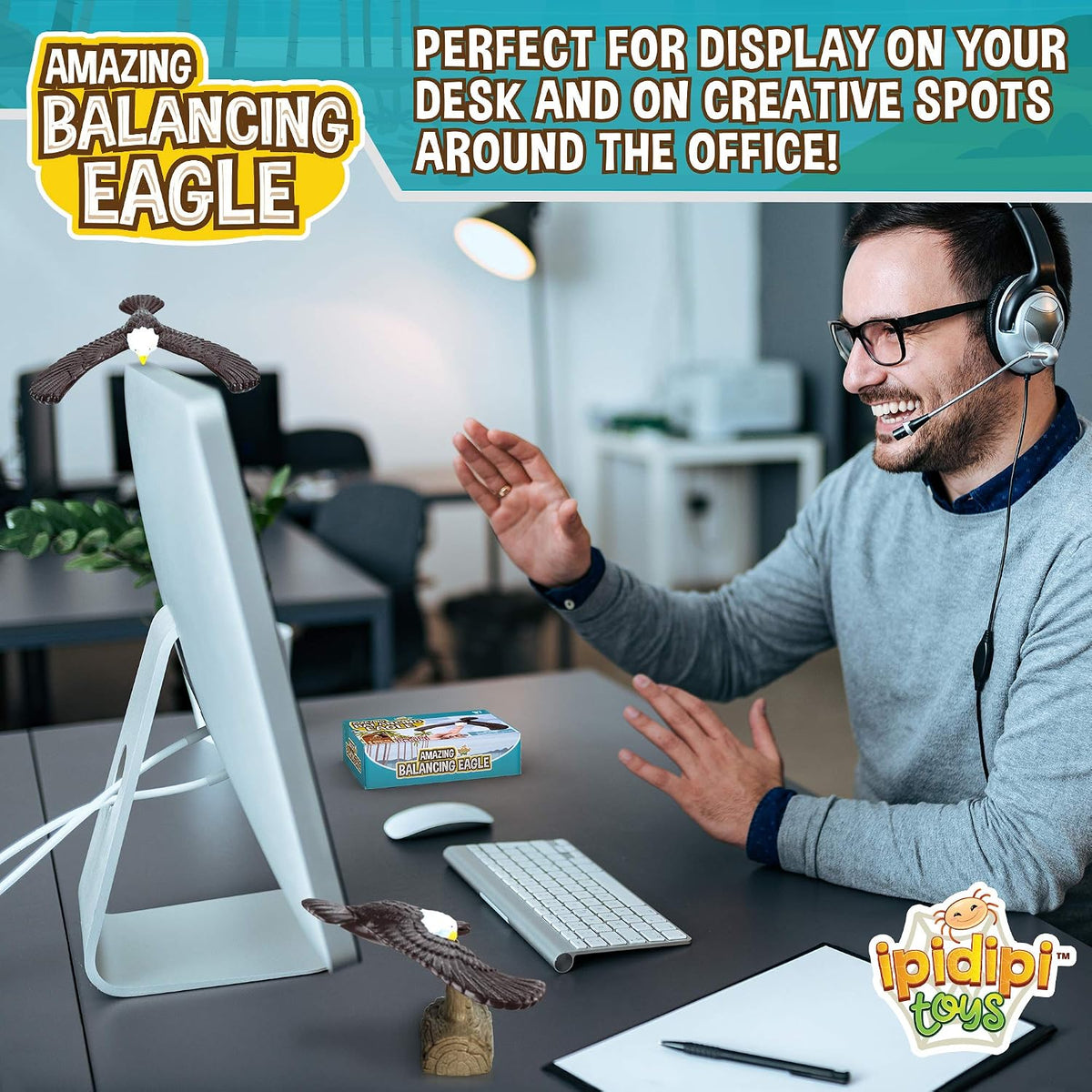 IPIDIPI TOYS Balancing Bird for Finger 2 Pack - 7.5" Eagle Toy - view 4