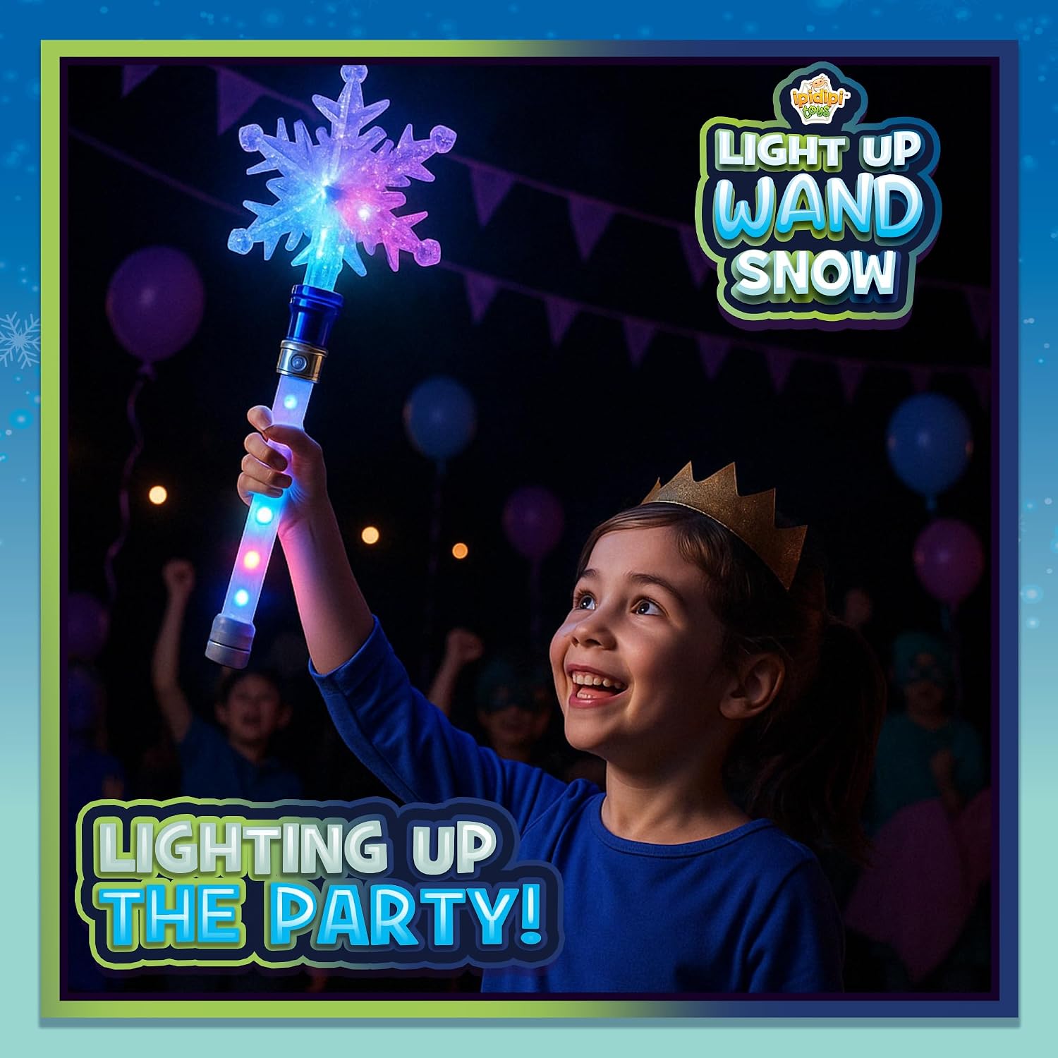 Light-Up Snowflake Spinning Wand - Pretend Play - view 5