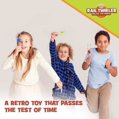 IPIDIPI TOYS Retro Magic Rail & Gyro Wheel Twirlers - 4-Pack Vintage Fidget Toys - view 4