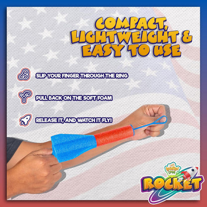 IPIDIPI TOYS Finger Rockets - Foam Rocket Launcher for Kids, Party Favors, High-Flying Air Rockets, Fun Gifts - view 3