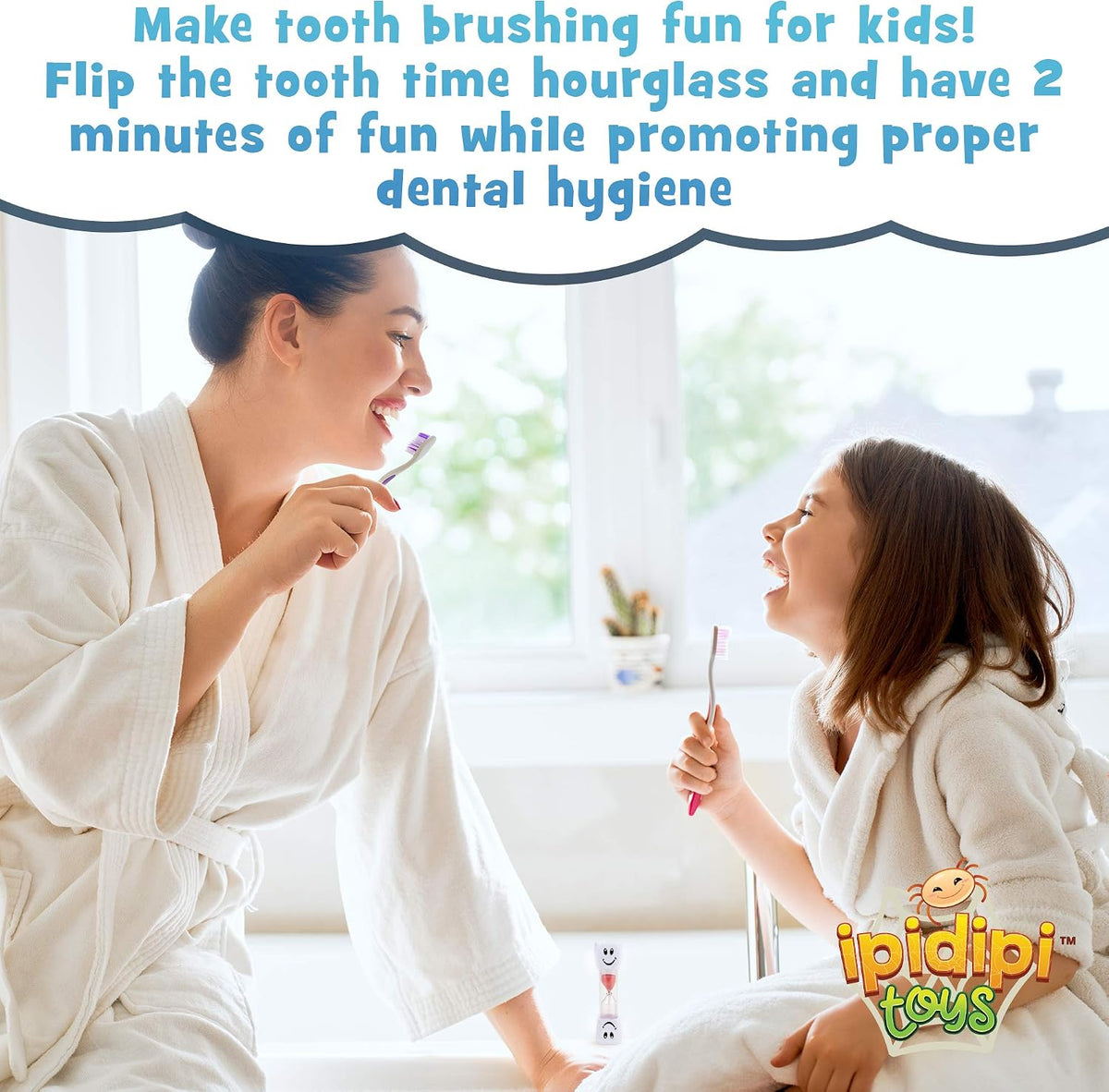 IPIDIPI TOYS 2-Minute Hourglass Teeth Brushing Timer - Pack of 3 - view 4