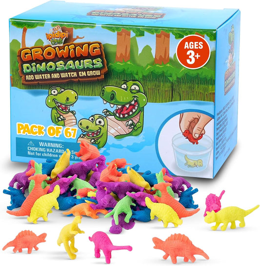 IPIDIPI TOYS Dinosaurs Water Growing Toys for Kids - 67-Pack Party Favors