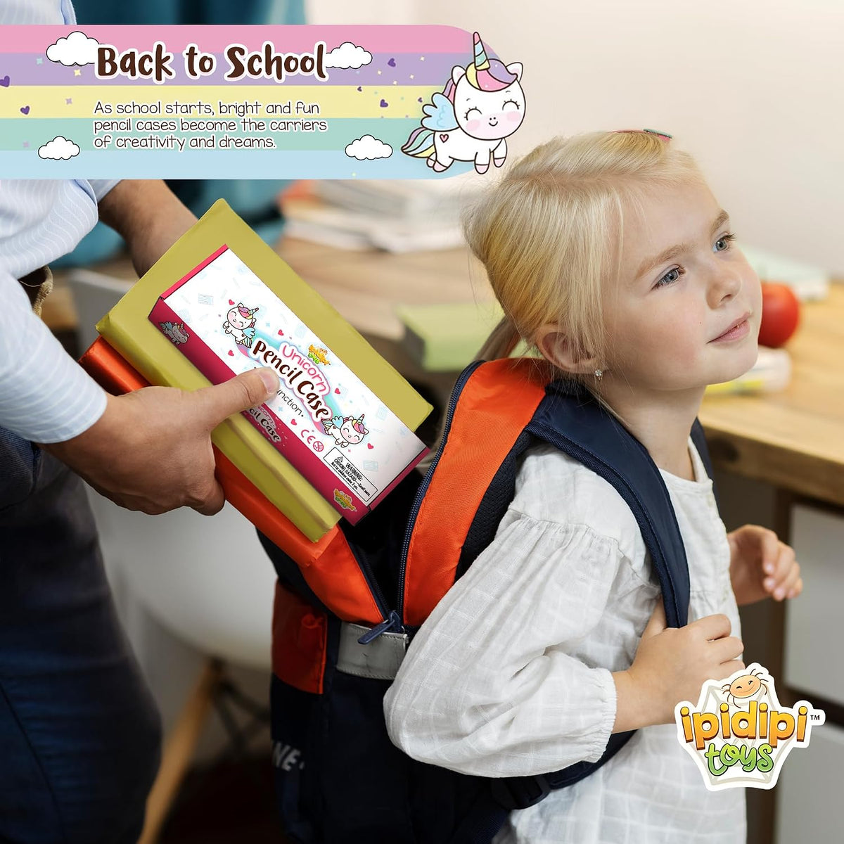 IPIDIPI TOYS Multifunctional Pencil Box, Back to School Gift for Kids, Pink - view 4