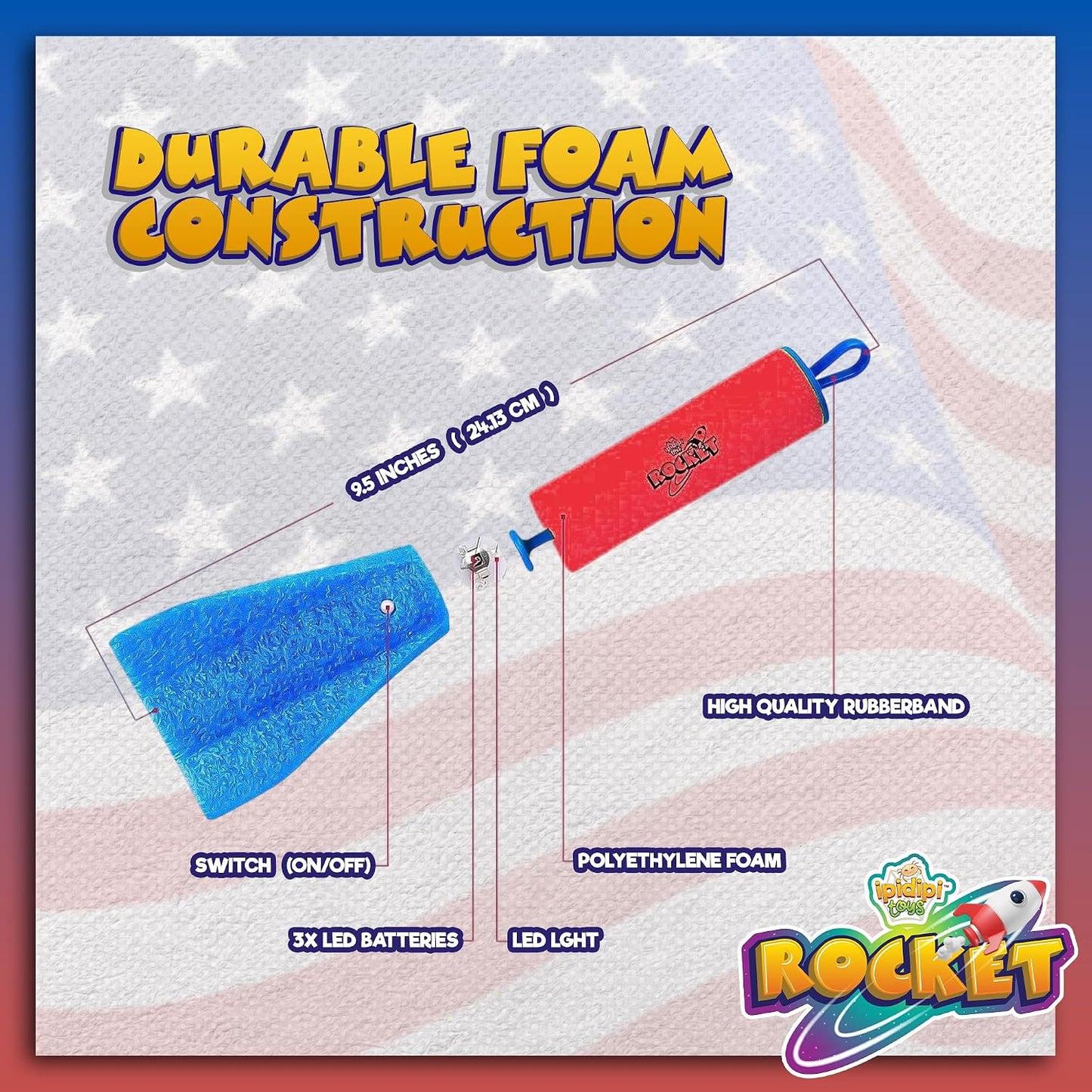 IPIDIPI TOYS Finger Rockets - Foam Rocket Launcher for Kids, Party Favors, High-Flying Air Rockets, Fun Gifts - view 4