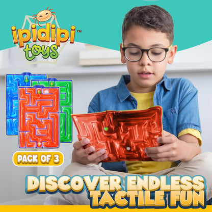 IPIDIPI TOYS Gel-Filled Maze Puzzle - Pack of 3, Quiet Sensory Fidget Toy - view 2
