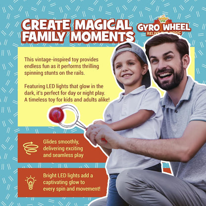 Retro Magic Rail Twirler - 3 Pack - Light Up Magnetic Kids Sensory Toy - view 4