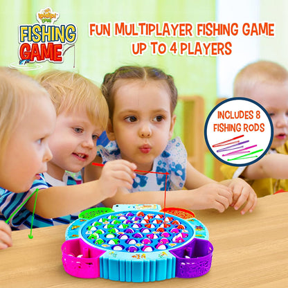 IPIDIPI TOYS Fishing Game for Kids, 45 Fish and 8 Poles - Magnetic Fish Toy - view 3