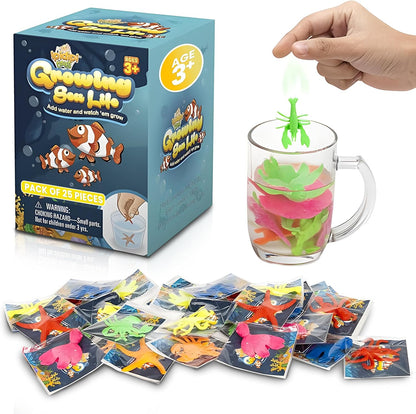 IPIDIPI TOYS Sea Creature Water Growing Toys for Kids - 52-Pack Ocean Party Favors