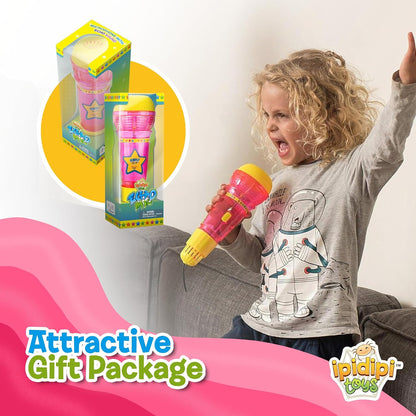 Echo Mic for Kids, Toddlers - Flashing Light and Fun Rattle - Pink Feedback Toy - view 3