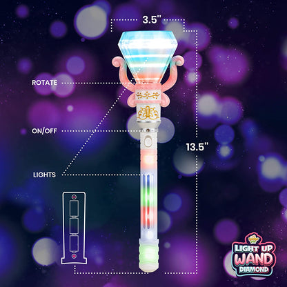 Light-Up Spinning Diamond Wand