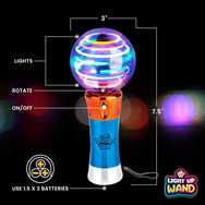 Spinning Light-Up Wand - Rotating LED Toy