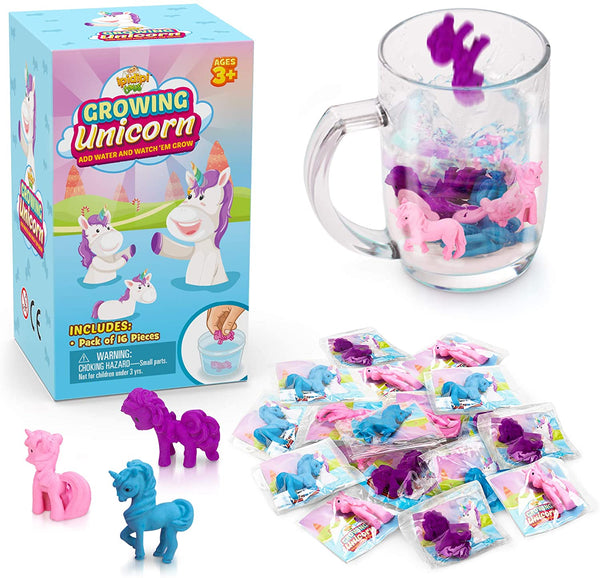 Water Growing unicorn - 16 Pack - Expandable Party Favors for Girls
