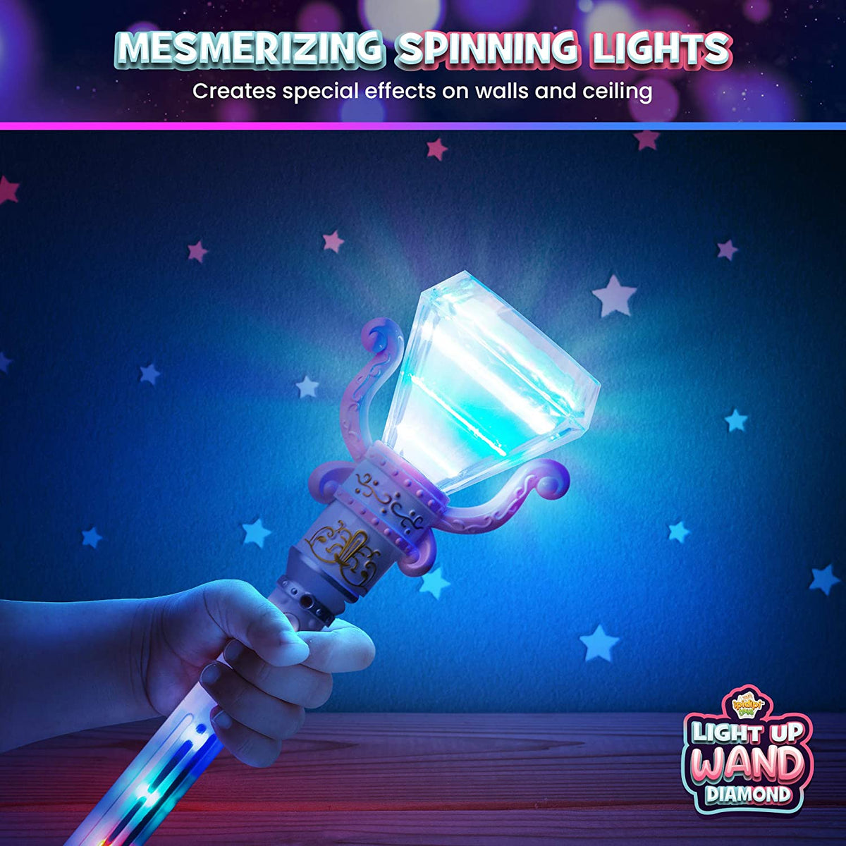 Light-Up Spinning Diamond Wand