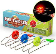 Retro Magic Rail Twirler - 3 Pack - Light Up Magnetic Kids Sensory Toy