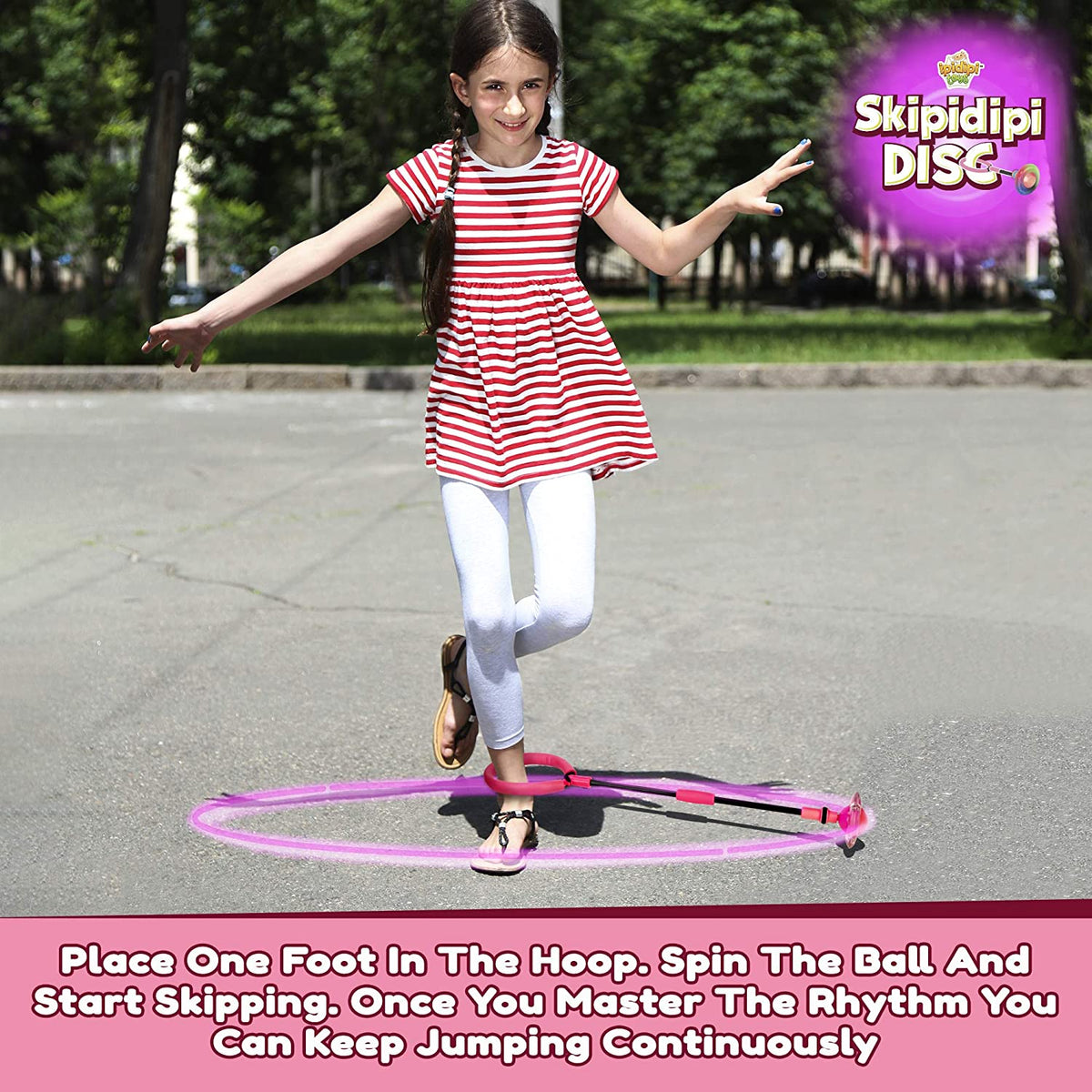 Skip It Ankle Toy - Pink Retro Skipit Toy